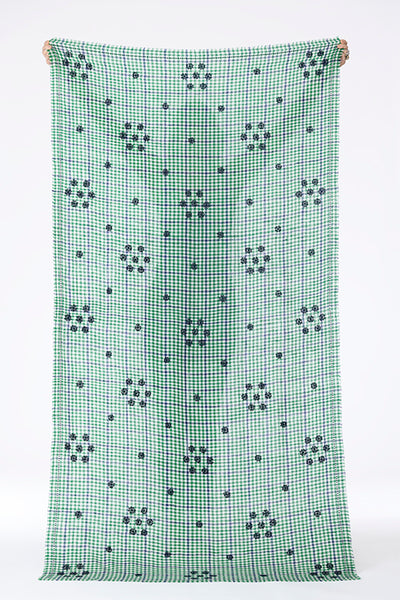 EMBROIDERED GINGHAM COLABA DAISY CHAIN SHAMINA