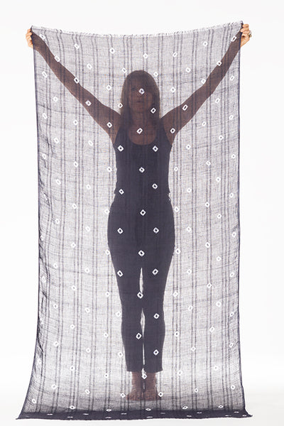 LINEN EL MELHFA ALL OVER DOTS SHAWL