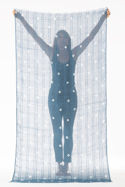 LINEN EL MELHFA ALL OVER DOTS SHAWL