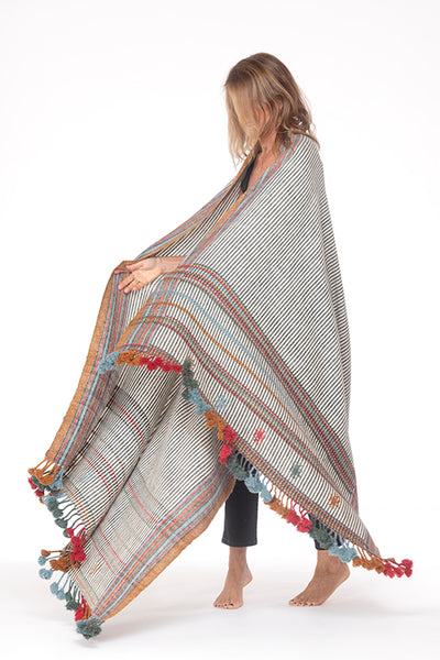 BHUJODI STRIPES SHAWL
